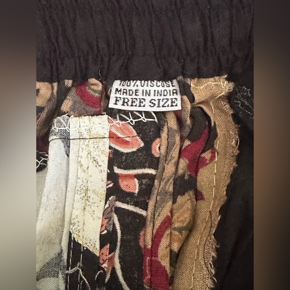 NWOT 🌈 One-of-a-Kind Patchwork Shorts – Free Size Shorts Authentic from India - Picture 4 of 5